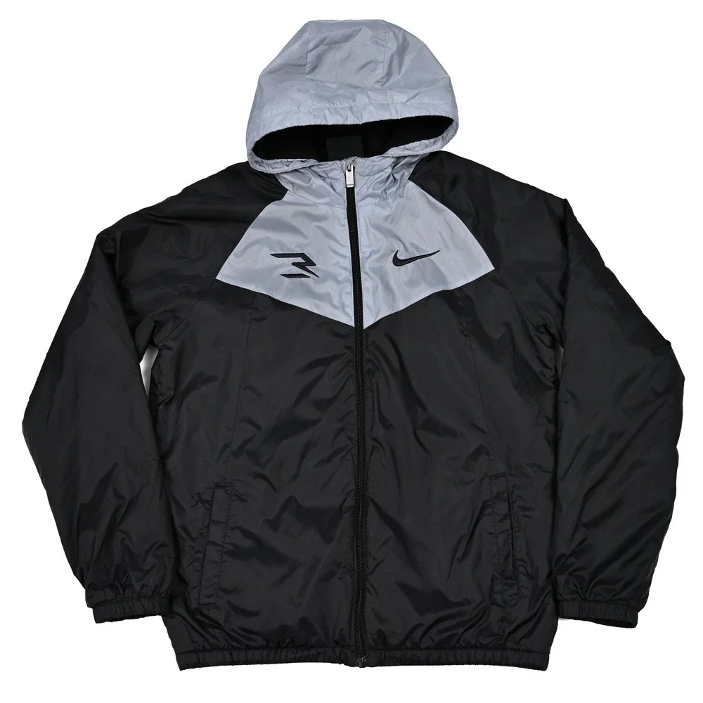 Nike Windrunner Full Zip Hooded Windbreaker Jacket Black Youth Size XL Pockets